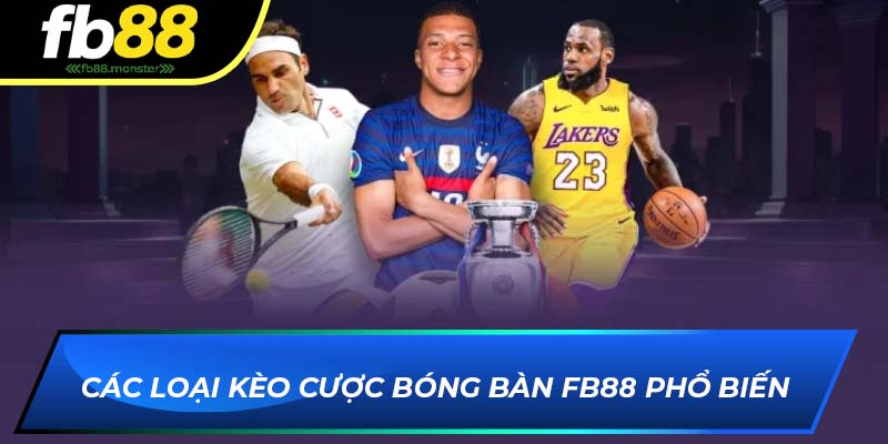 Bóng Bàn FB88 – Cá Cược Tốc Độ, Hấp Dẫn Từng Đường Bóng Các loại kèo cược bóng bàn FB88 phổ biến